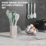 Heat Resistant Silicone Cooking Utensils Set - 8 Pieces