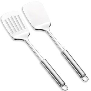 Stainless Steel Spatula Set - High Heat Resistant
