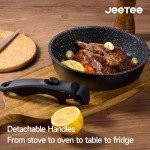 25-Piece Non-Stick Cookware Set with Removable Handle