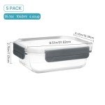 Vtopmart 5-Pack Glass Food Storage Containers with Lids