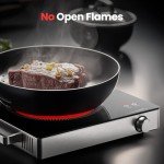 Electric Single Burner Hot Plate with Adjustable Temp