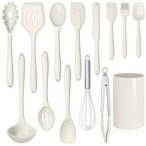 14-Piece Silicone Kitchen Utensil Set with Holder