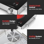 Electric Single Burner Hot Plate with Adjustable Temp