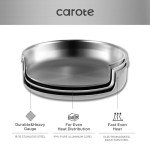 12-Piece Stainless Steel Cookware Set with Removable Handles