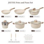 18-Piece Nonstick Cookware Set - Beige