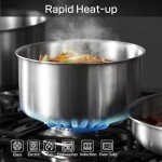 12-Piece Stainless Steel Cookware Set with Removable Handles