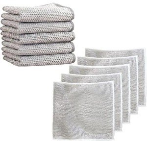 10 Pack Soft Reusable Double Layer Dish Cloths