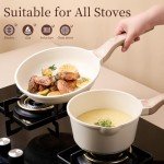 18-Piece Nonstick Cookware Set - Beige