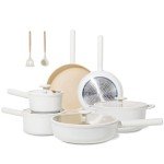 JEETEE 17-Piece Nonstick Ceramic Cookware Set