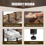 Rolanstar Rustic Baker's Rack with Power Outlet