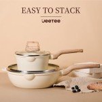 18-Piece Nonstick Cookware Set - Beige