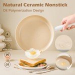 JEETEE 17-Piece Nonstick Ceramic Cookware Set