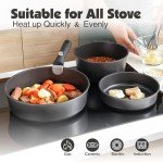 24-Piece Nonstick Cookware Set with Removable Handles