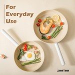 JEETEE 17-Piece Nonstick Ceramic Cookware Set