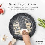 Carote Nonstick Pots and Pans Set, Black Granite