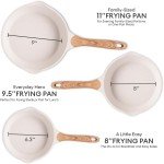 JEETEE Nonstick Stone Frying Pan Set (3-Piece)