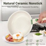 16-Piece Non-Stick Ceramic Cookware Set, Green