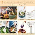 14-Piece Silicone Kitchen Utensils Set with Holder
