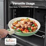 16-Piece Non-Stick Ceramic Cookware Set, Green