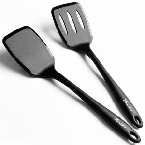 Silicone Spatula Set – Solid & Slotted Turners