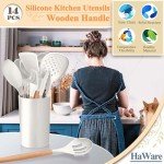 14-Piece Silicone Kitchen Utensils Set with Holder