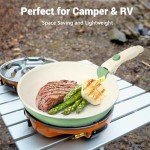 16-Piece Non-Stick Ceramic Cookware Set, Green