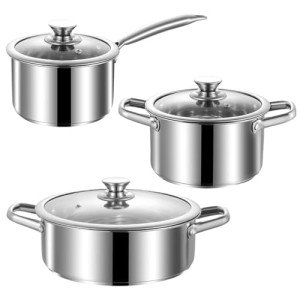 Stainless Steel Nonstick Cookware Set, 6 Pieces