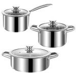 Stainless Steel Nonstick Cookware Set, 6 Pieces