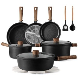 Carote 16-Piece Non-Stick Cookware Set - Beige/Taupe