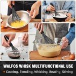 Walfos Silicone Whisk Set - 4 Sizes Included
