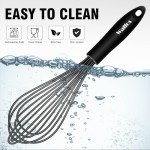Walfos Silicone Whisk Set - 4 Sizes Included