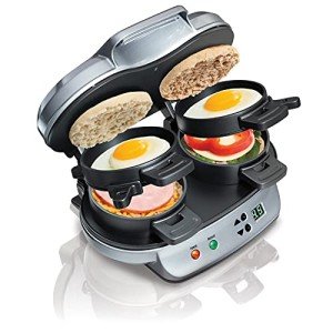 Hamilton Beach Dual Breakfast Sandwich Maker, Silver