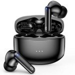Wireless Bluetooth Earbuds with Charging Case, Black