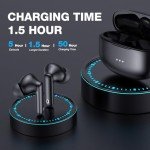 Wireless Bluetooth Earbuds with Charging Case, Black