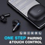 Wireless Bluetooth Earbuds with Charging Case, Black