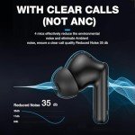 Wireless Bluetooth Earbuds with Charging Case, Black