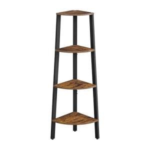 VASAGLE Rustic Industrial 4-Tier Corner Shelf