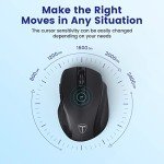 LODIVE Ergonomic Wireless Mouse with 6 Buttons