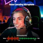 Ozeino RGB Gaming Headset with Noise Cancelling Mic