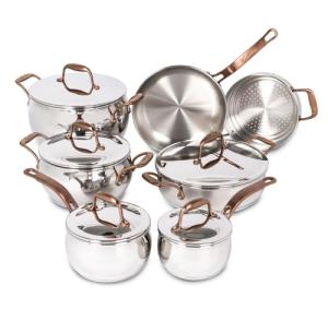 Lagostina Bronze Elegance Stainless Steel Cookware Set