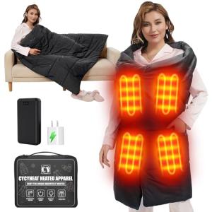 CYCYHEAT Battery-Powered Heating Blanket (Black)
