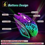 Ergonomic Wired Gaming Mouse with LED Backlight