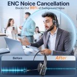 Bluetooth Noise Cancelling Headset with Microphone