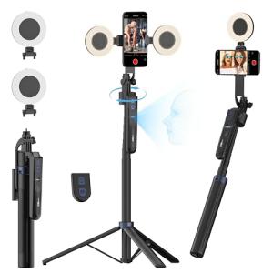 Smartphone Tripod with LED Light and Remote