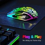 Ergonomic Wired Gaming Mouse with LED Backlight