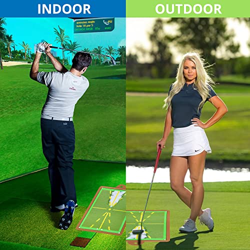 Golf Swing Trainer Mat with Feedback Path