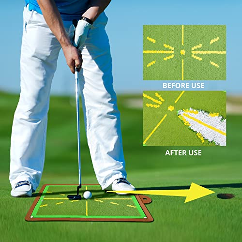 Golf Swing Trainer Mat with Feedback Path
