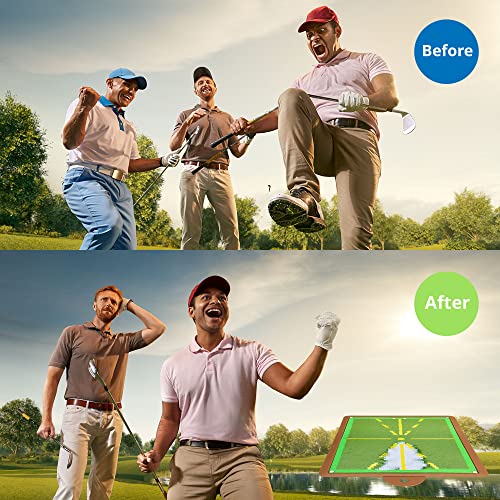 Golf Swing Trainer Mat with Feedback Path