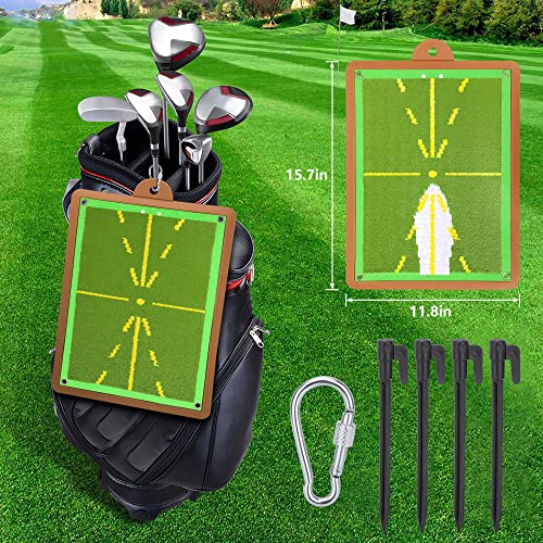 Golf Swing Trainer Mat with Feedback Path