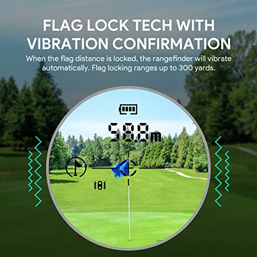 Slope-Adjustable Golf Rangefinder, 1000 Yards, USB Rechargeable